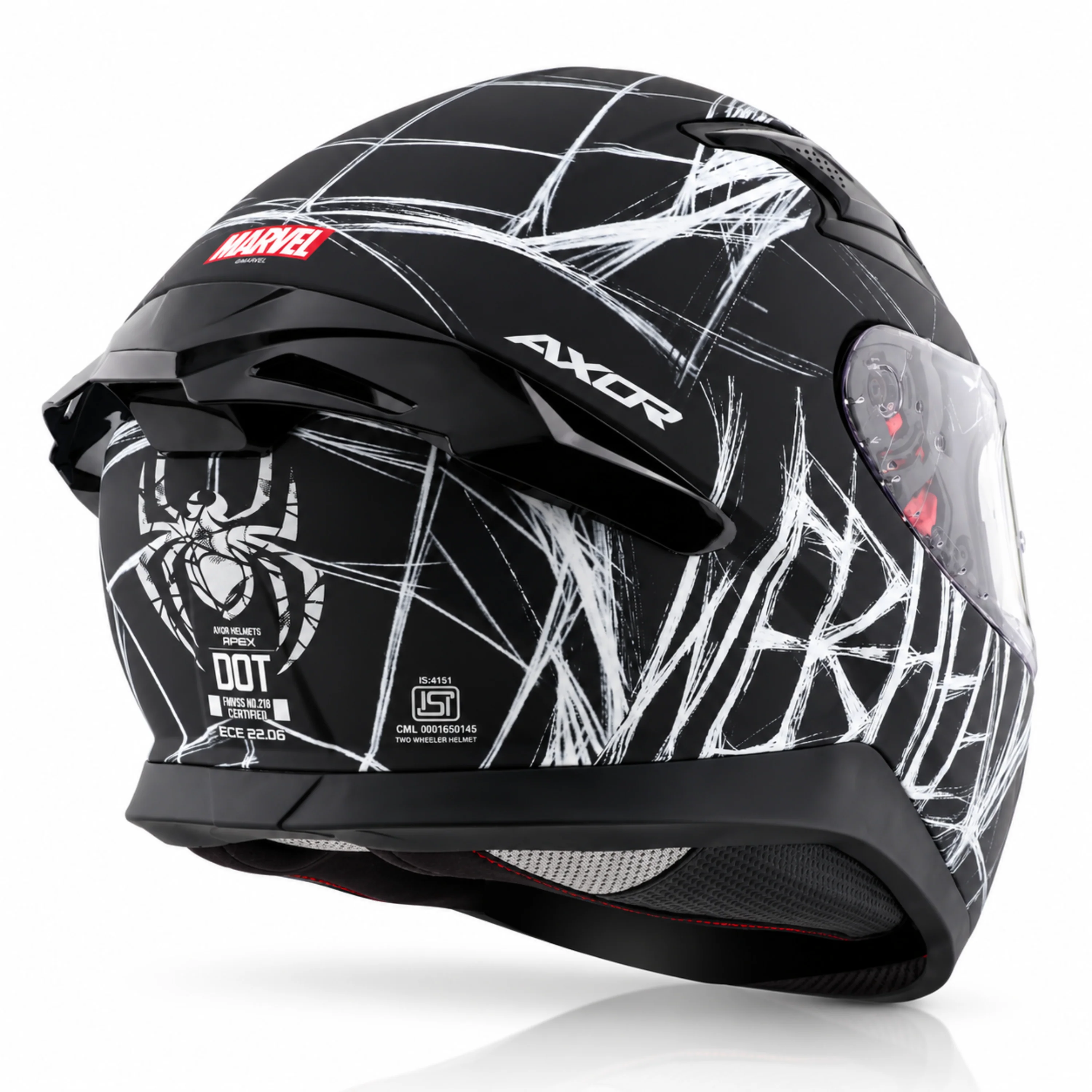 Axor Apex Marvel Spider Man Edition Full-Face Helmet With Spoiler - Image 15