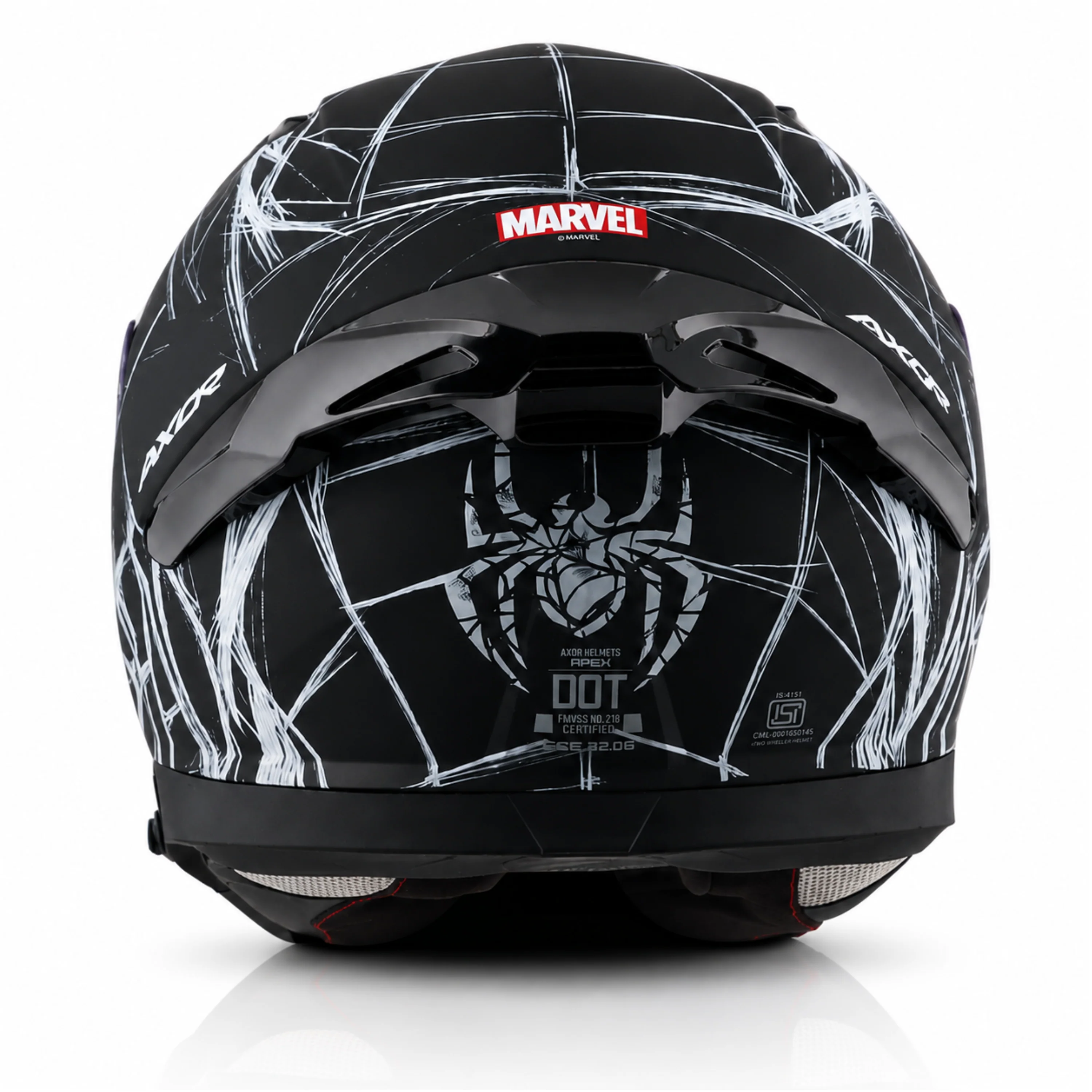 Axor Apex Marvel Spider Man Edition Full-Face Helmet With Spoiler - Image 16