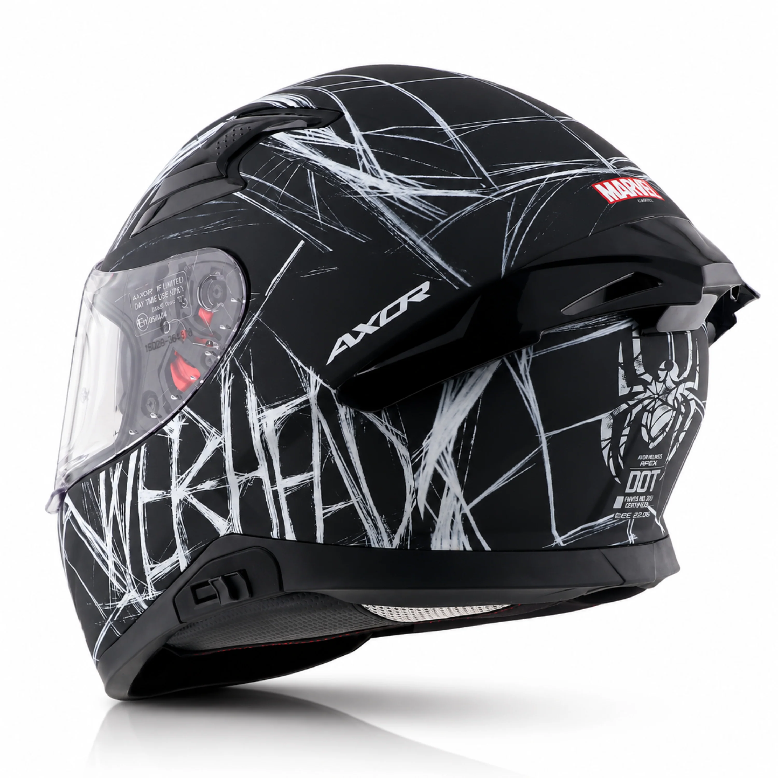 Axor Apex Marvel Spider Man Edition Full-Face Helmet With Spoiler - Image 17