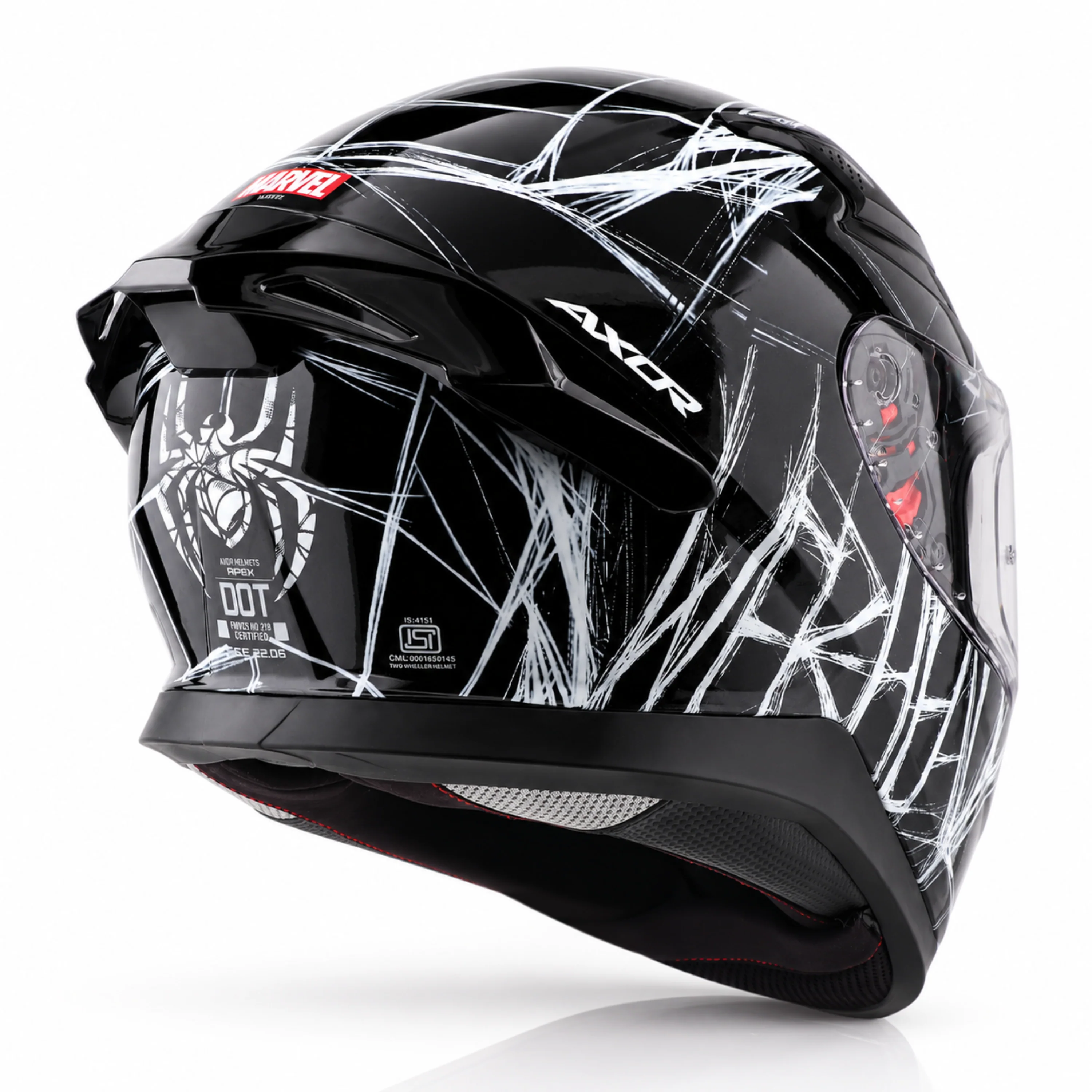 Axor Apex Marvel Spider Man Edition Full-Face Helmet With Spoiler - Image 5