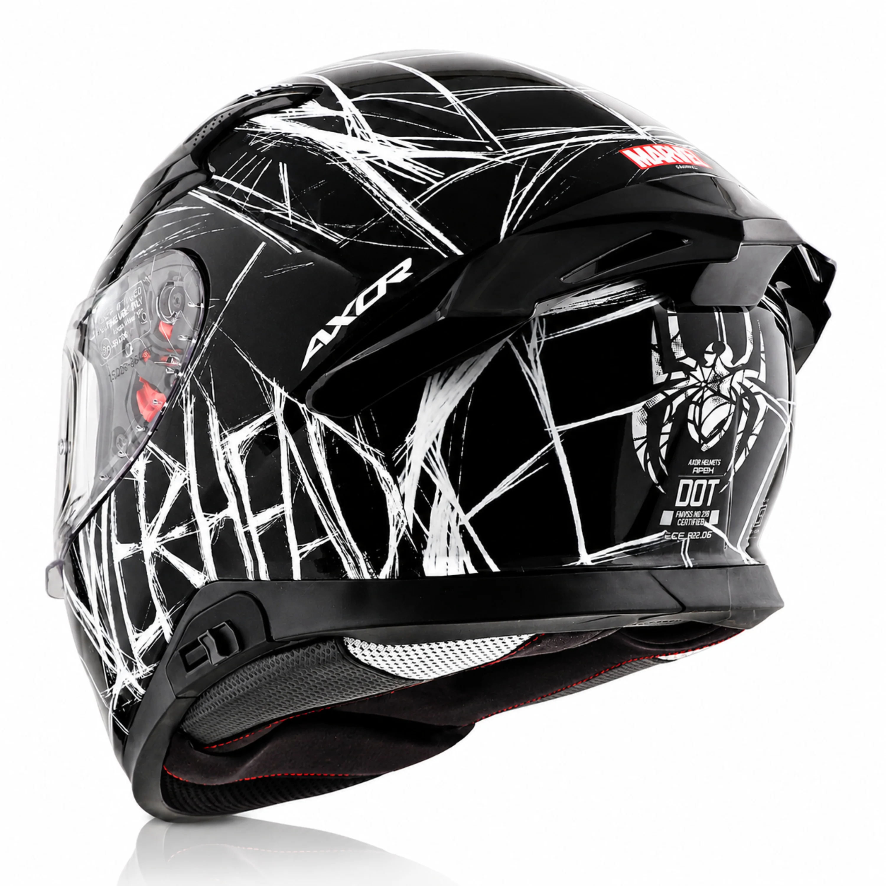 Axor Apex Marvel Spider Man Edition Full-Face Helmet With Spoiler - Image 8