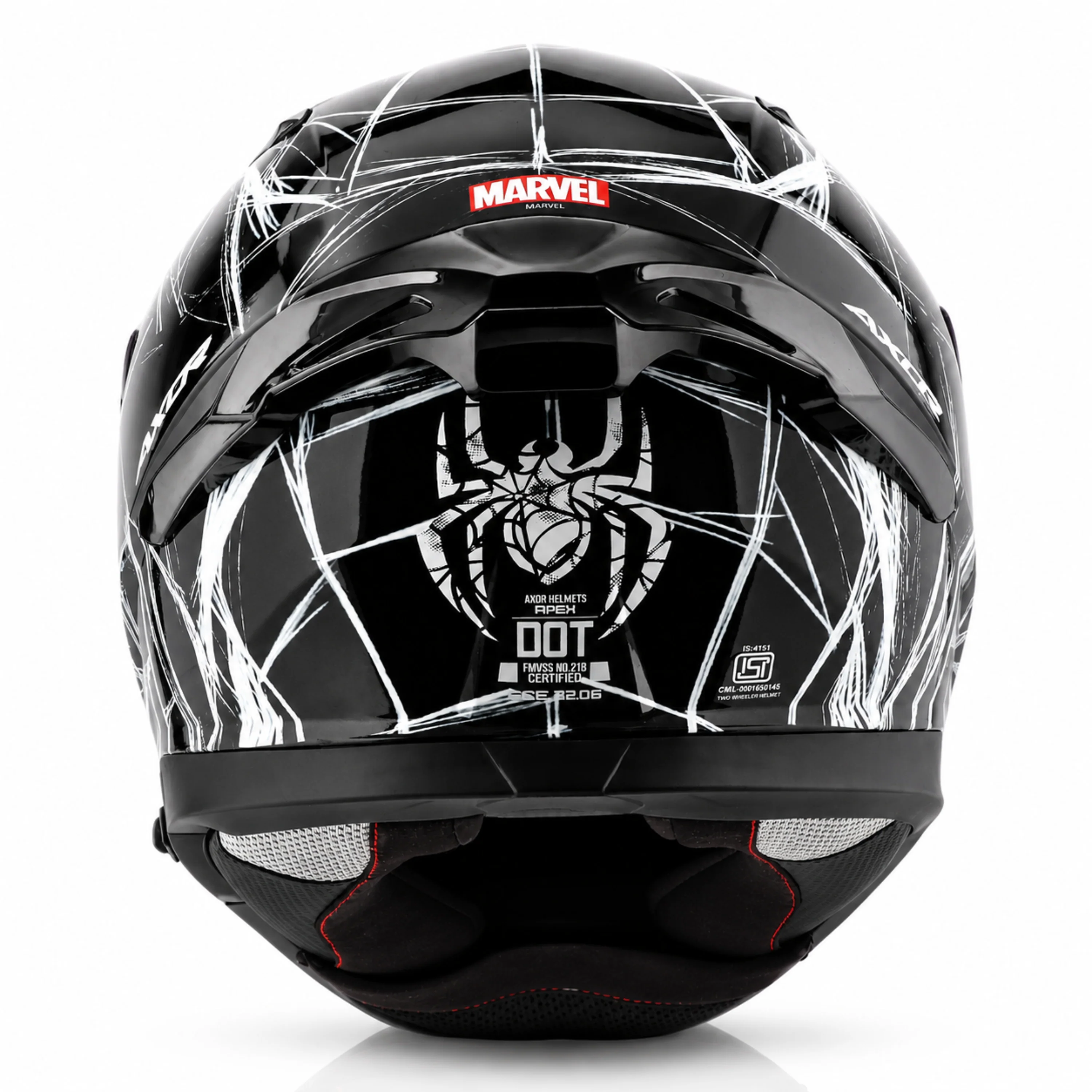 Axor Apex Marvel Spider Man Edition Full-Face Helmet With Spoiler - Image 9